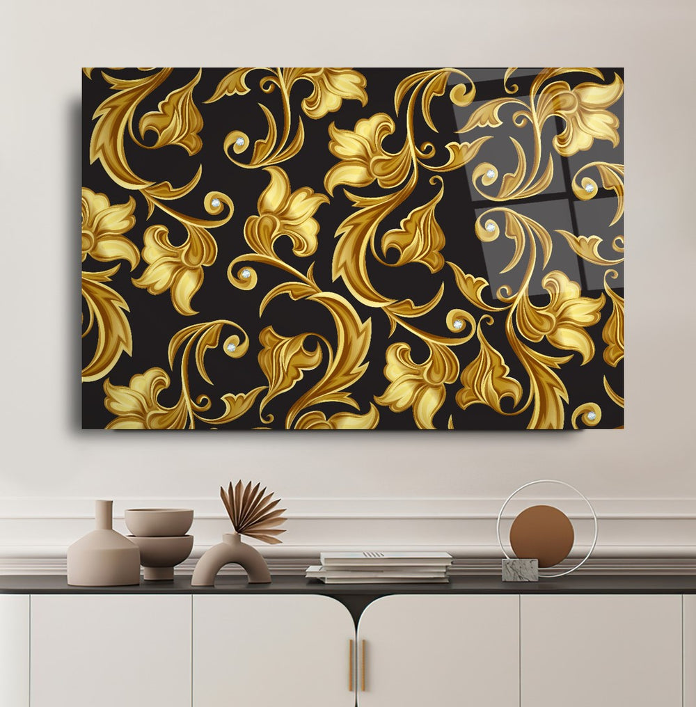 Gold Desen Cam Tablo