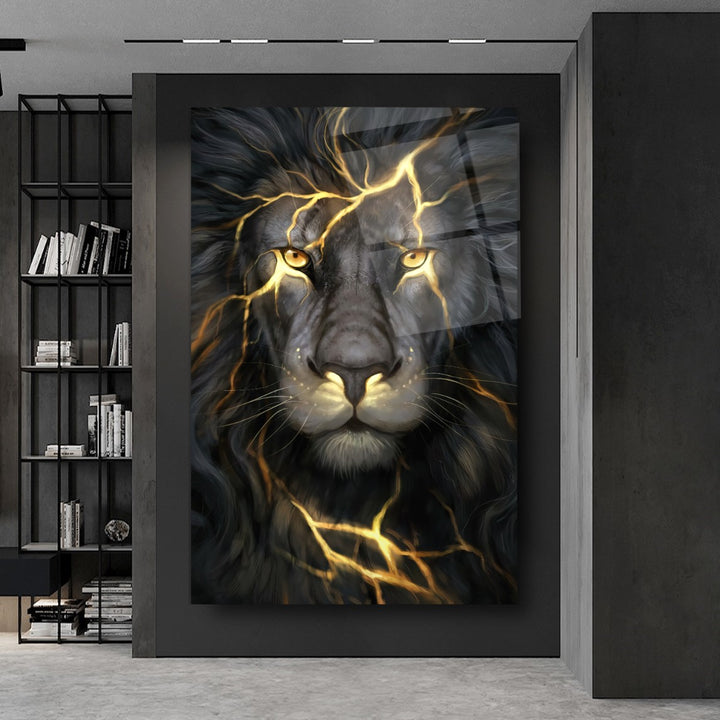 Gold Aslan Cam Tablo