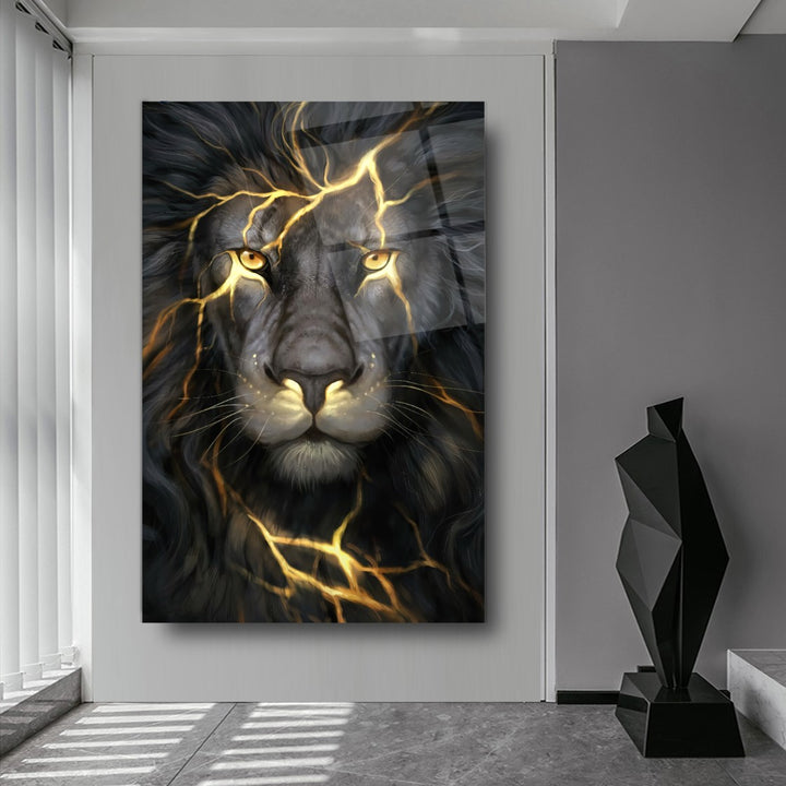 Gold Aslan Cam Tablo