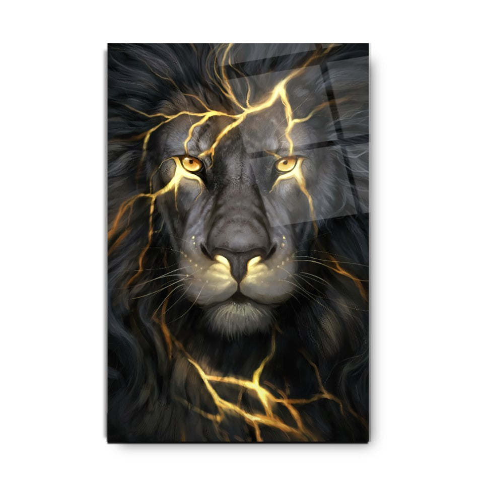 Gold Aslan Cam Tablo