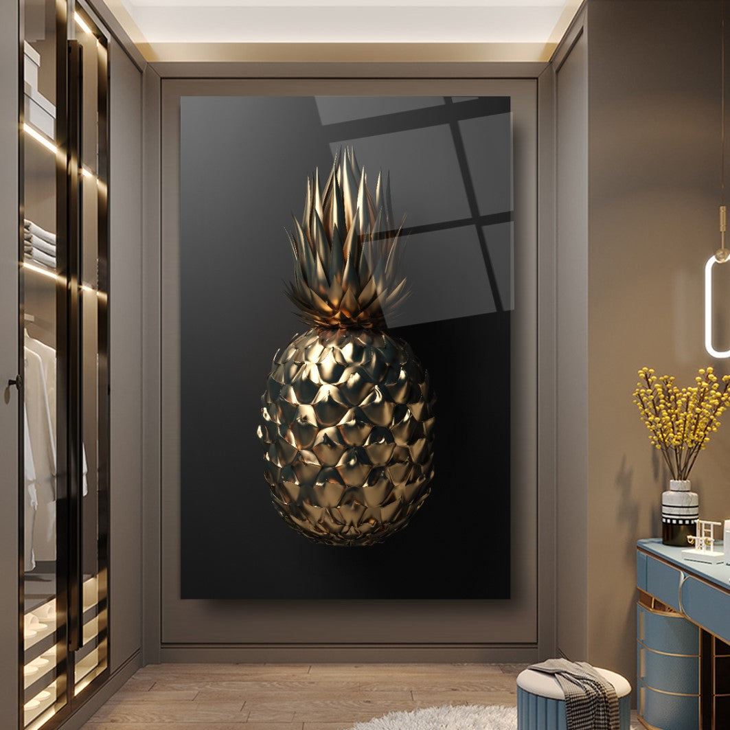 Gold Ananas Cam Tablo