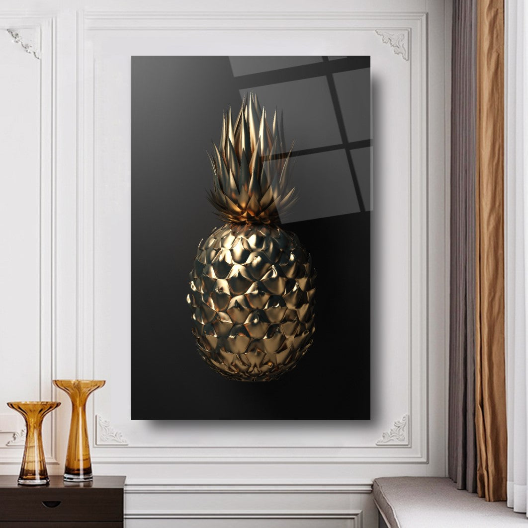 Gold Ananas Cam Tablo