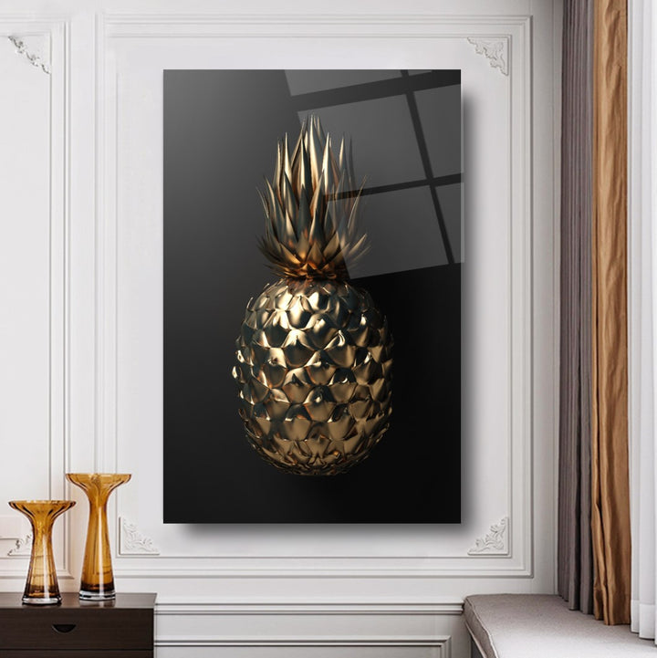 Gold Ananas Cam Tablo