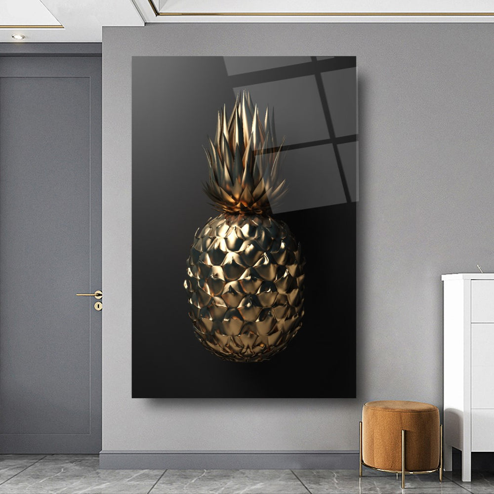 Gold Ananas Cam Tablo
