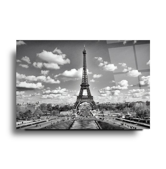 Paris Manzarası Cam Tablo