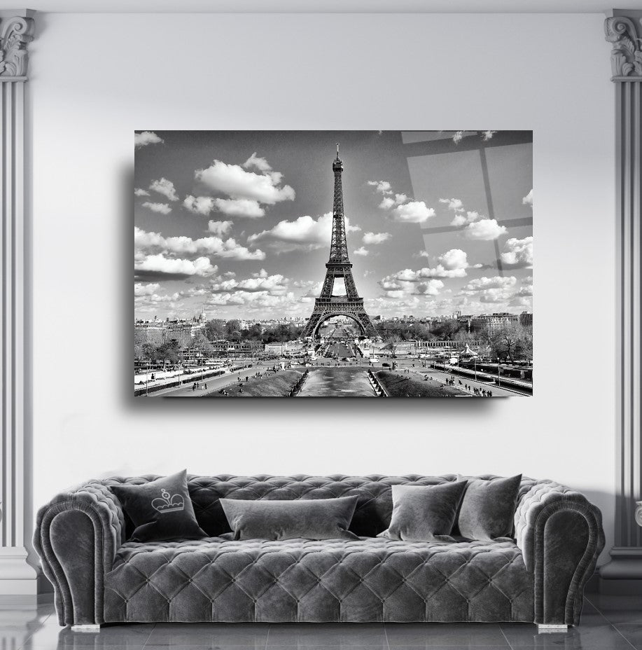 Paris Manzarası Cam Tablo