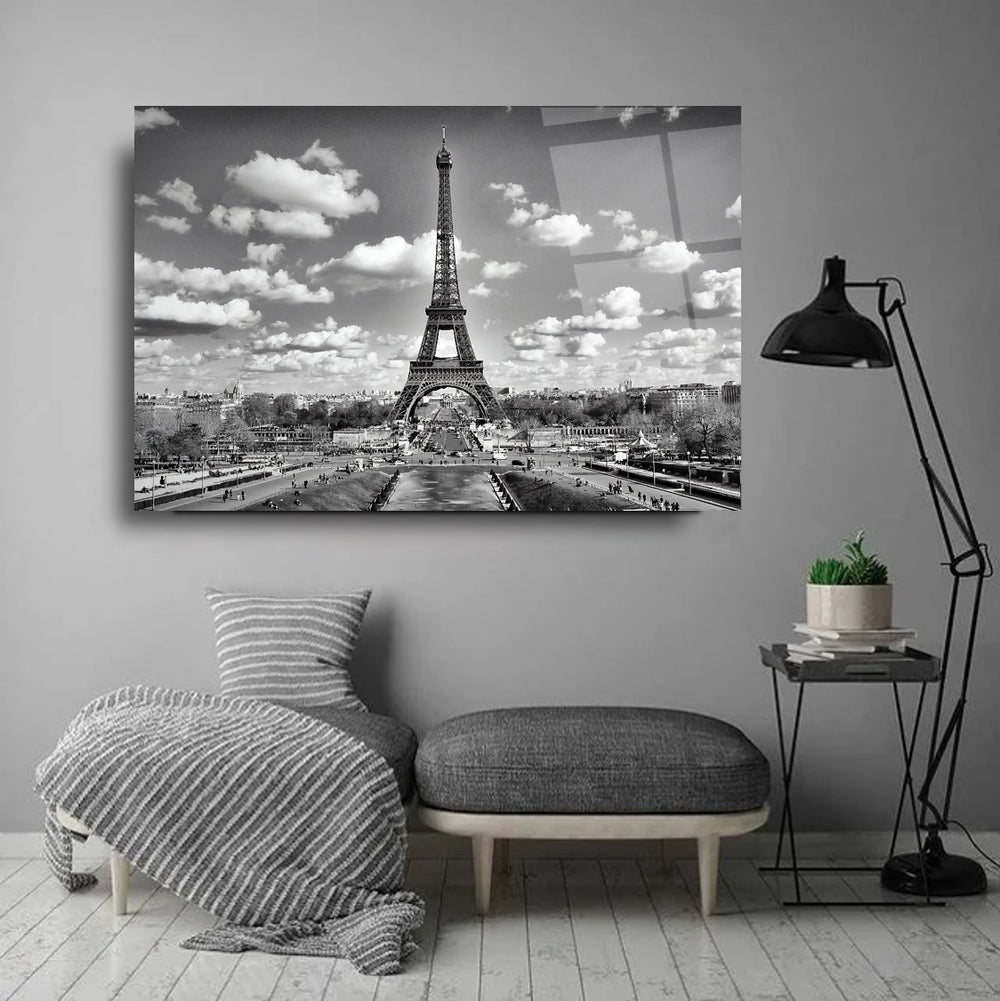 Paris Manzarası Cam Tablo