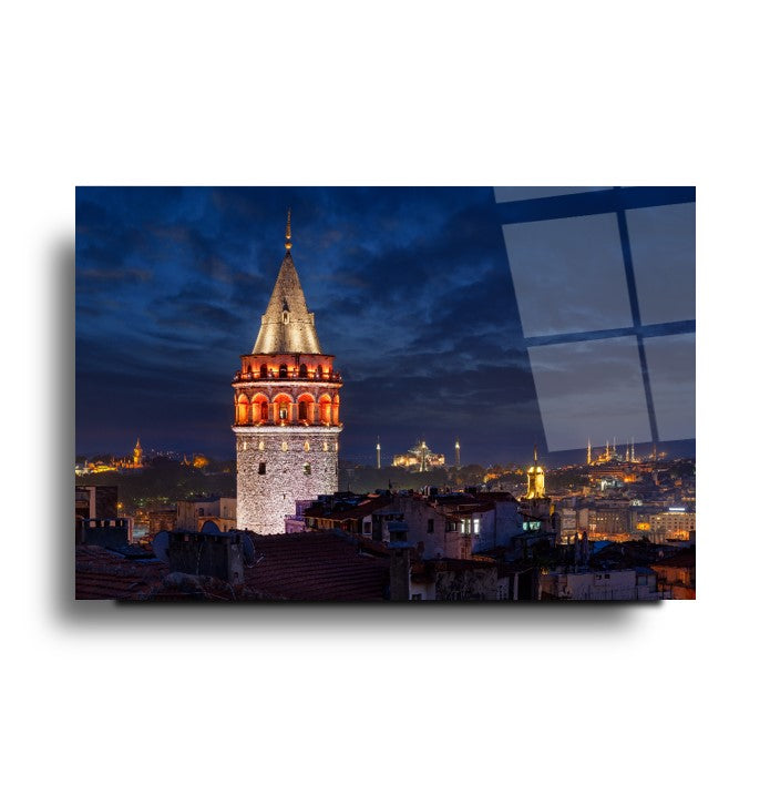 Galata Kulesi Cam Tablo
