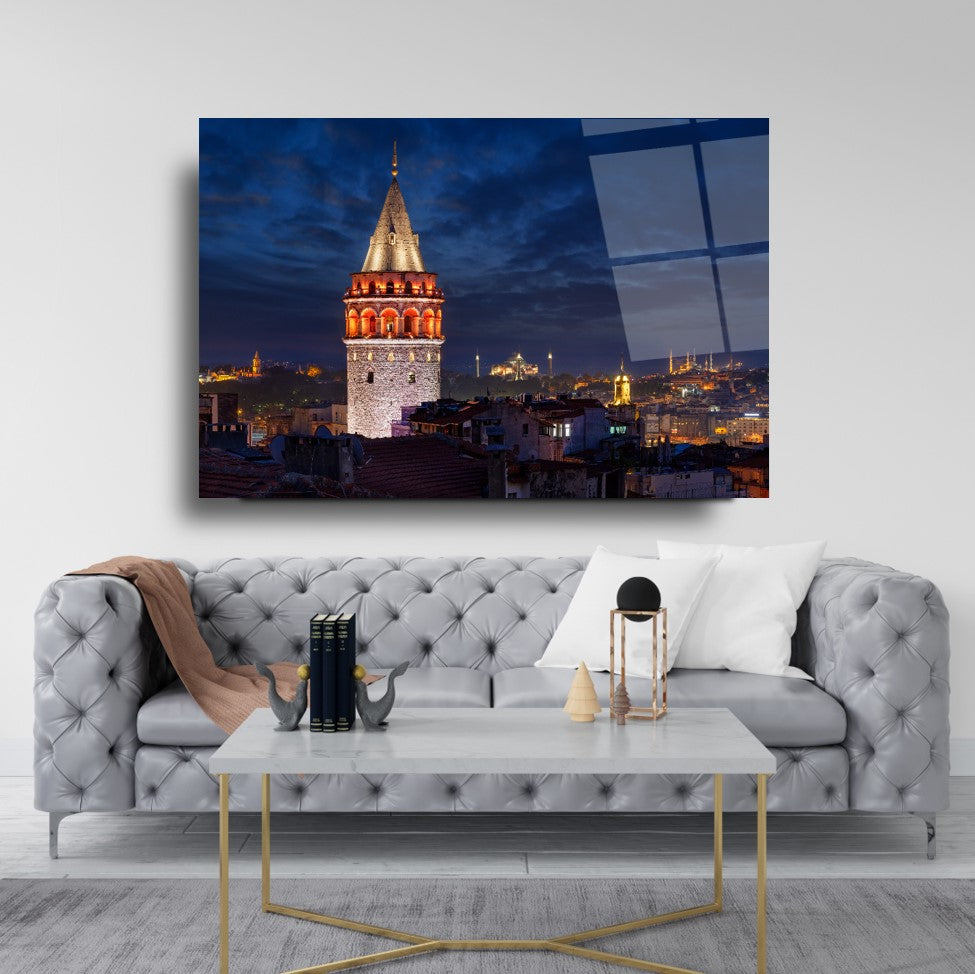 Galata Kulesi Cam Tablo