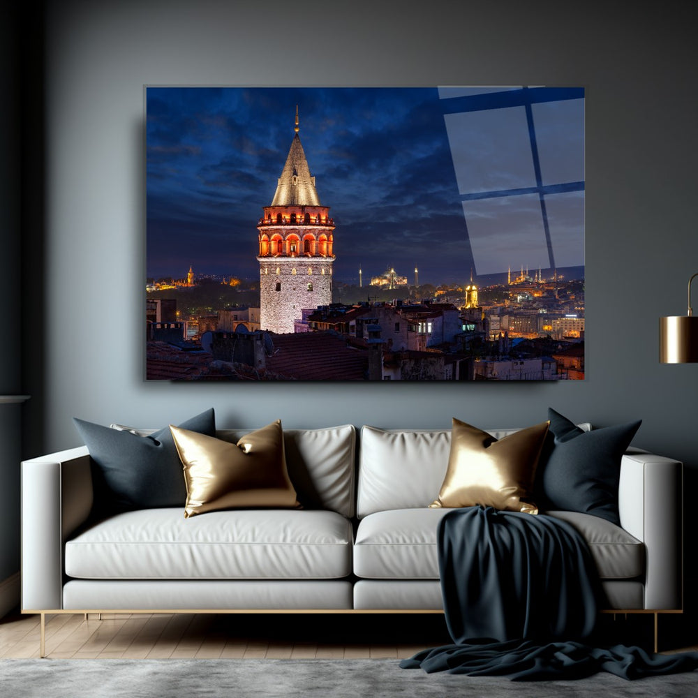 Galata Kulesi Cam Tablo