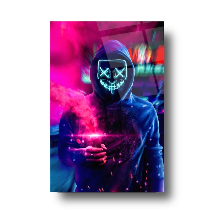 Neon Maske Cam Tablo