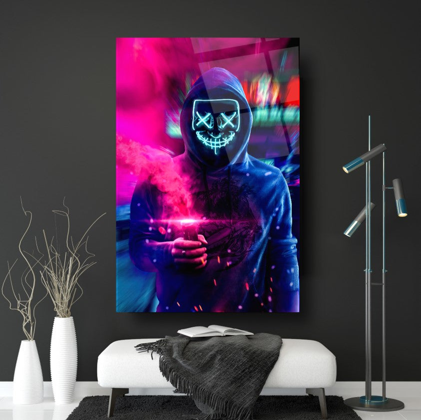 Neon Maske Cam Tablo