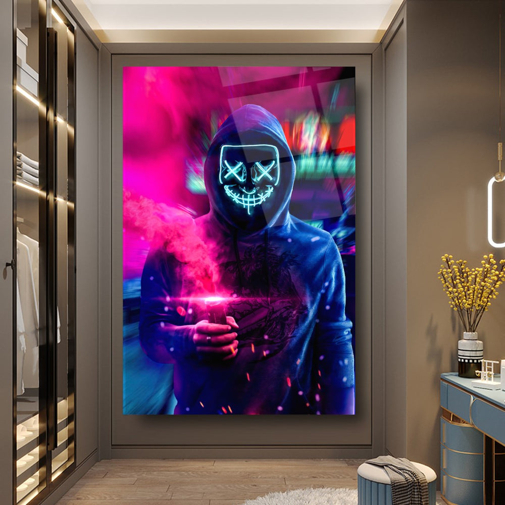 Neon Maske Cam Tablo