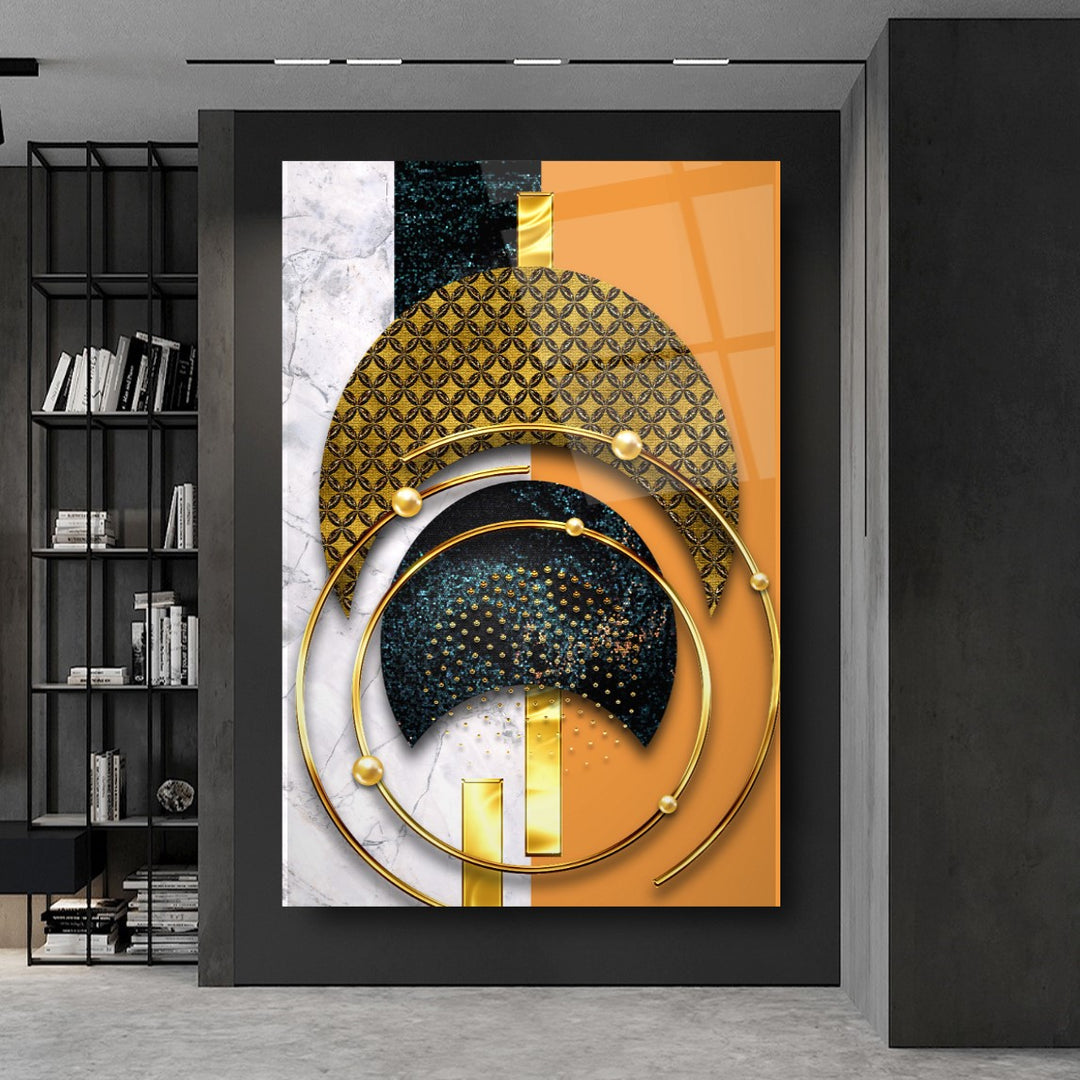 Soyut Desenler Cam Tablo