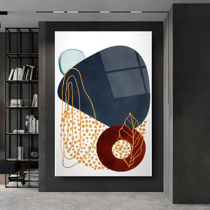 Soyut Desenler Cam Tablo