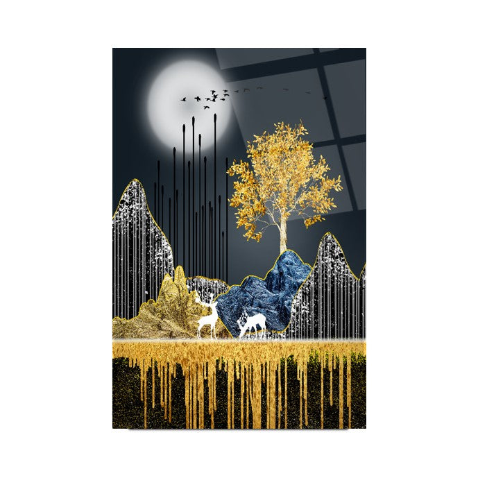 Gold Manzara Cam Tablo