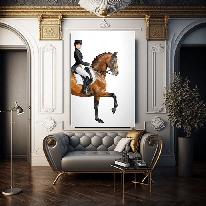 Hermes Atı Cam Tablo