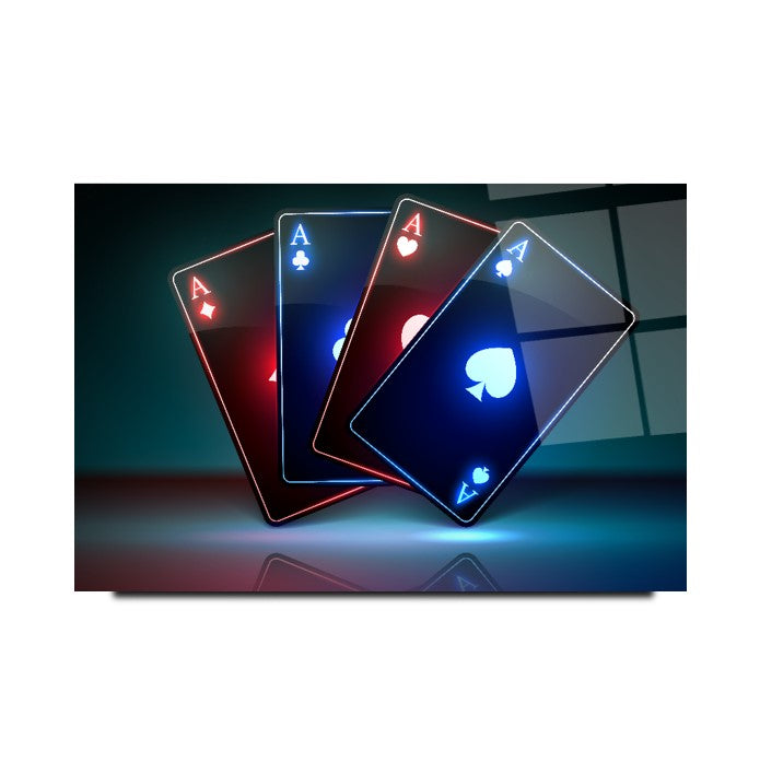 Neon Kartlar Cam Tablo
