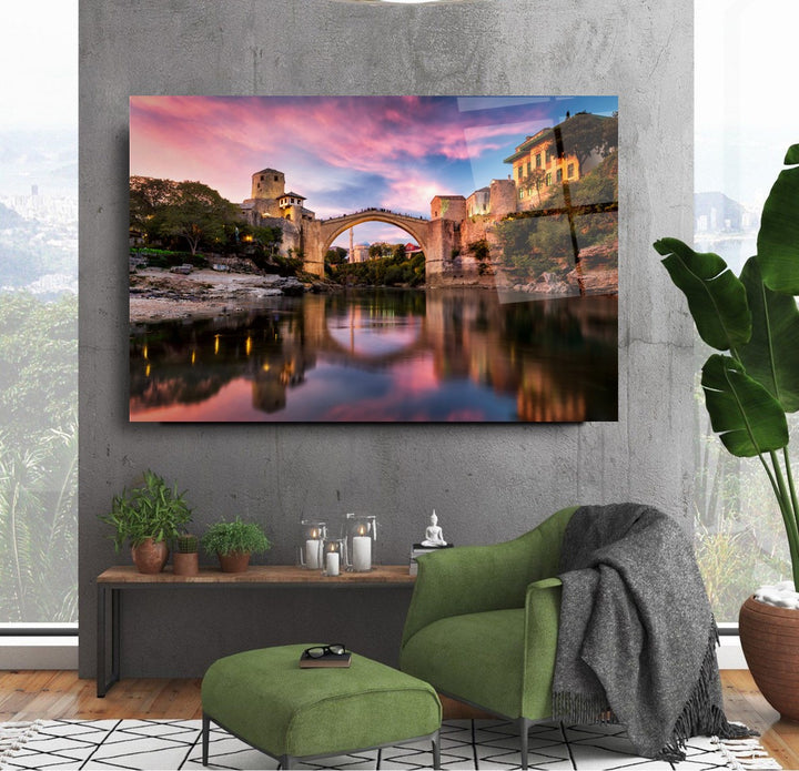 Mostar Köprüsü Cam Tablo