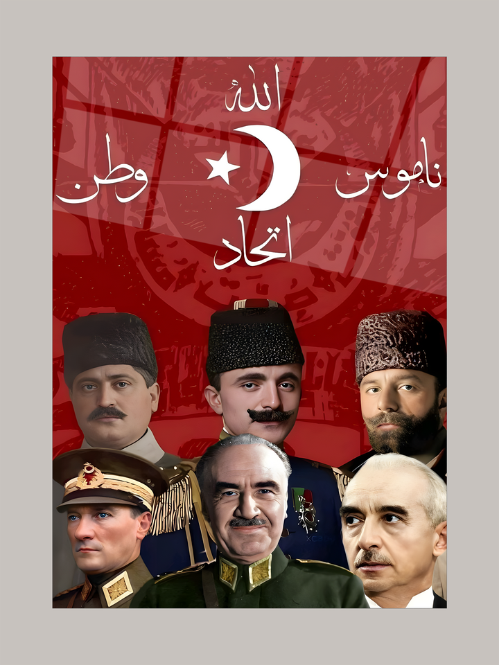 Allah – Vatan – Namus – İttihad Cam Tablo - Atatürk-3