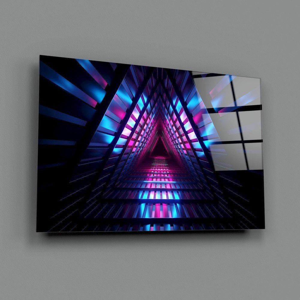 Neon Işıklar Cam Tablo