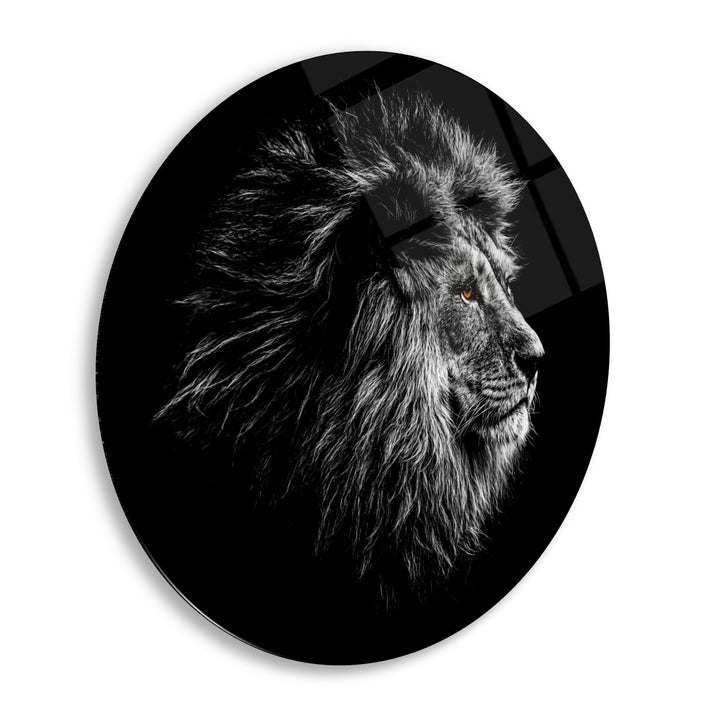 Aslan Yuvarlak Cam Tablo