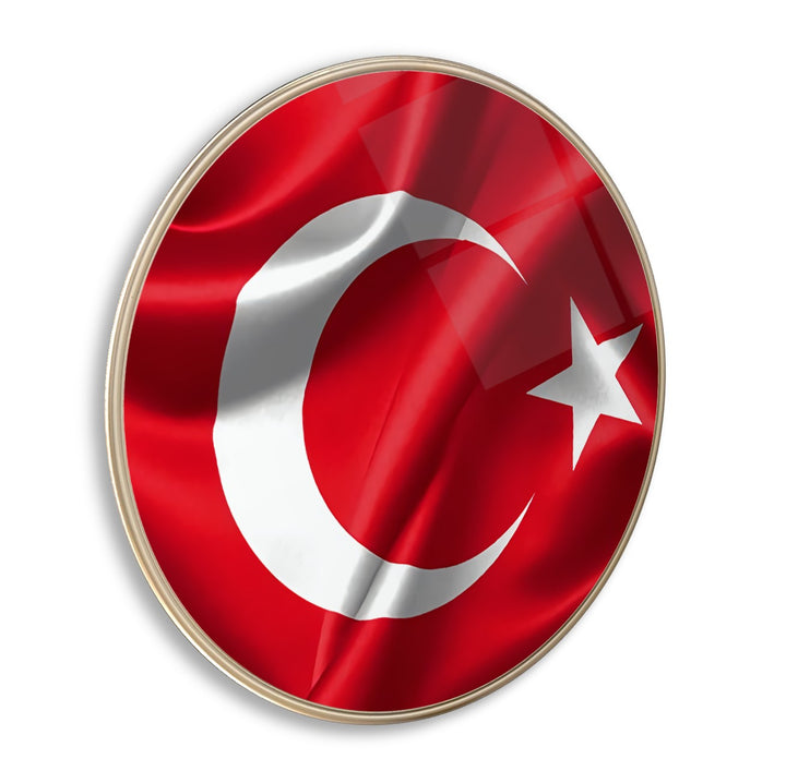 Bayrak Yuvarlak Cam Tablo