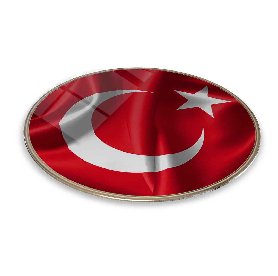 Bayrak Yuvarlak Cam Tablo
