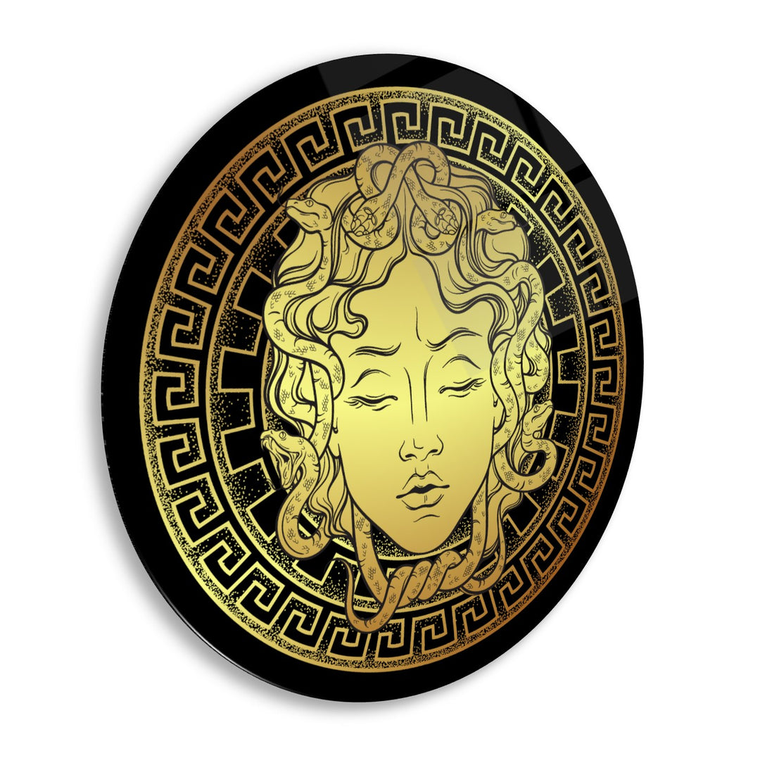Medusa Yuvarlak Cam Tablo