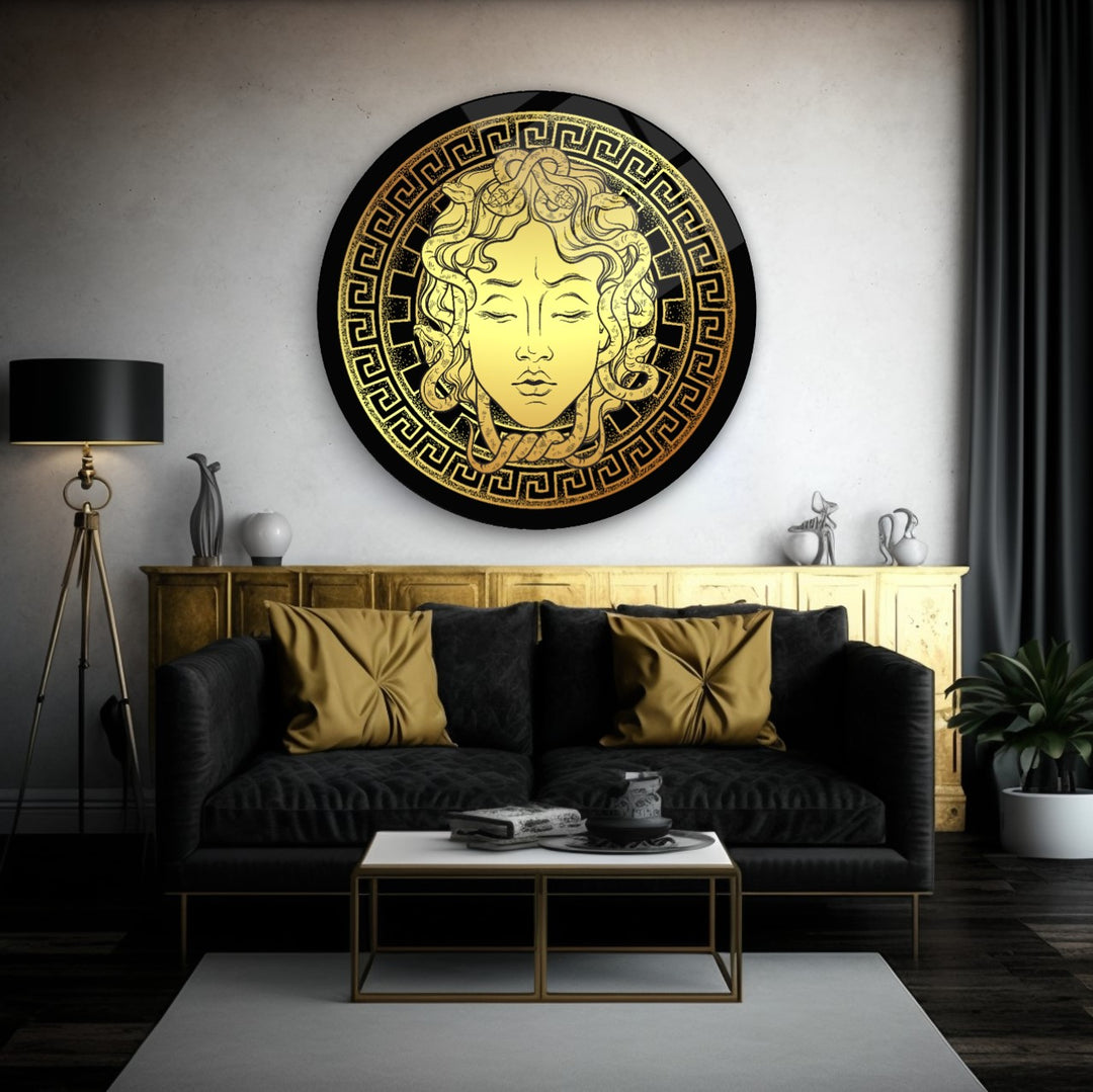 Medusa Yuvarlak Cam Tablo