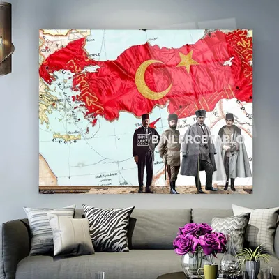 Misak-ı Millî Atatürk Cam Tablo
