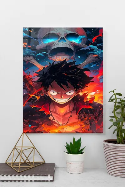 One Piece Luffy and Pirate flag