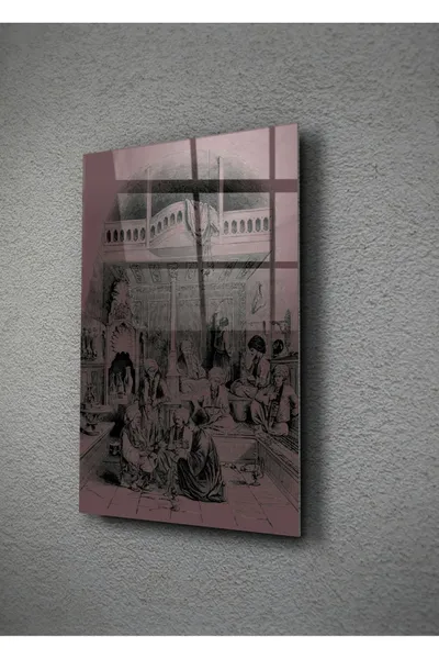 Osmanlı Kahvehanesi Cam Tablo