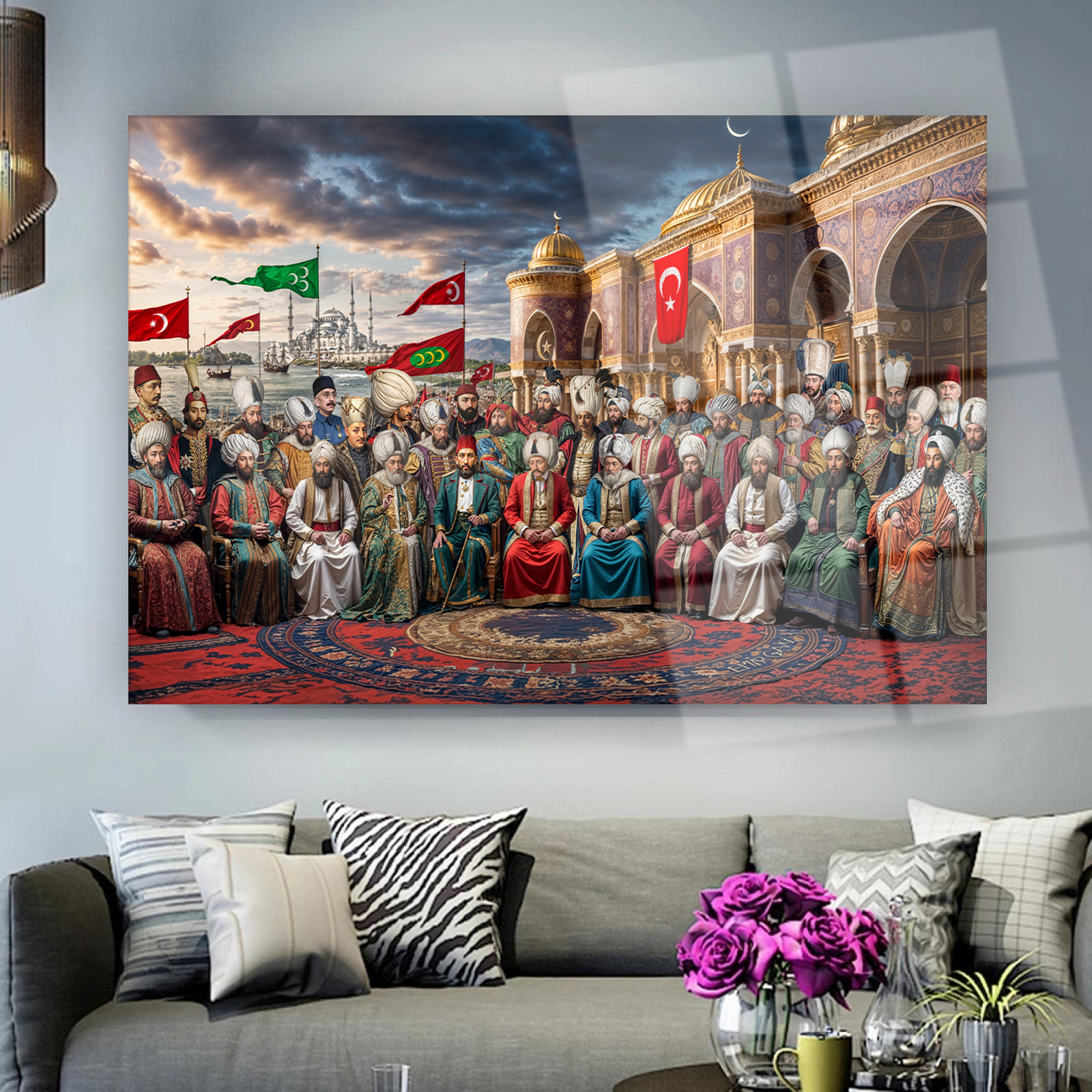 36 Padişah Cam Tablo