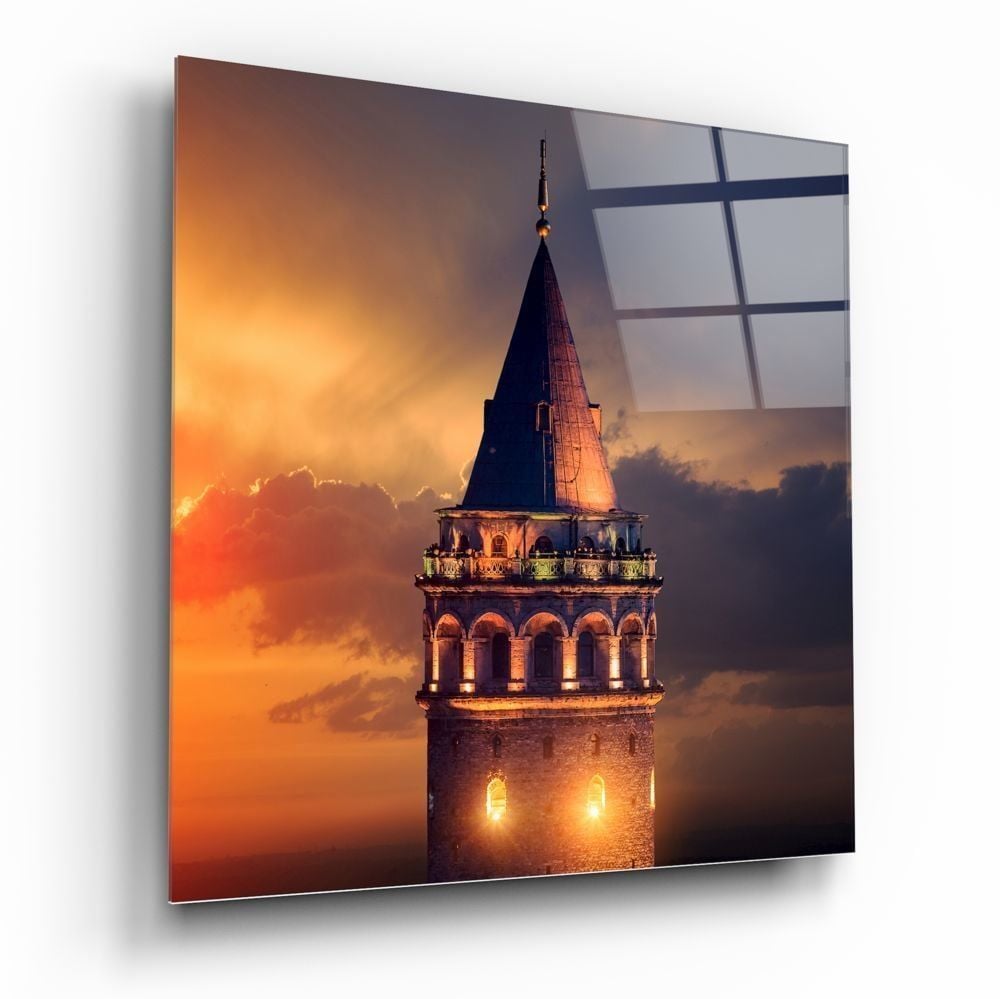 Galata Kulesi Cam Tablo