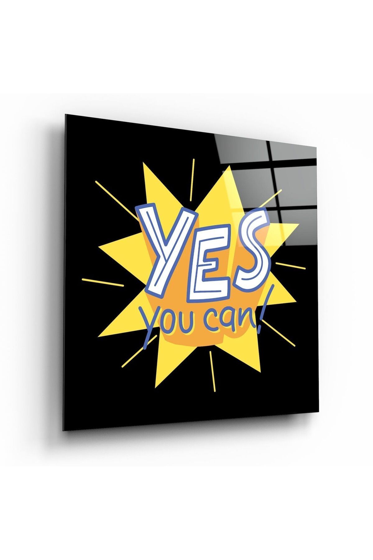“Yes, You Can” Cam Tablo | Hediyelik, Dekoratif, Ofis, Mutfak