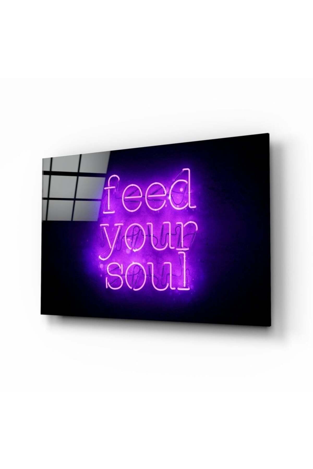 “Feed Your Soul” Cam Tablo | Hediyelik, Dekoratif, Ofis, Mutfak
