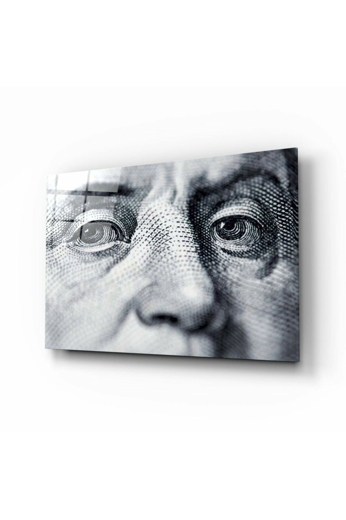 Benjamin Franklin Cam Tablo | Hediyelik, Dekoratif, Ofis, Mutfak