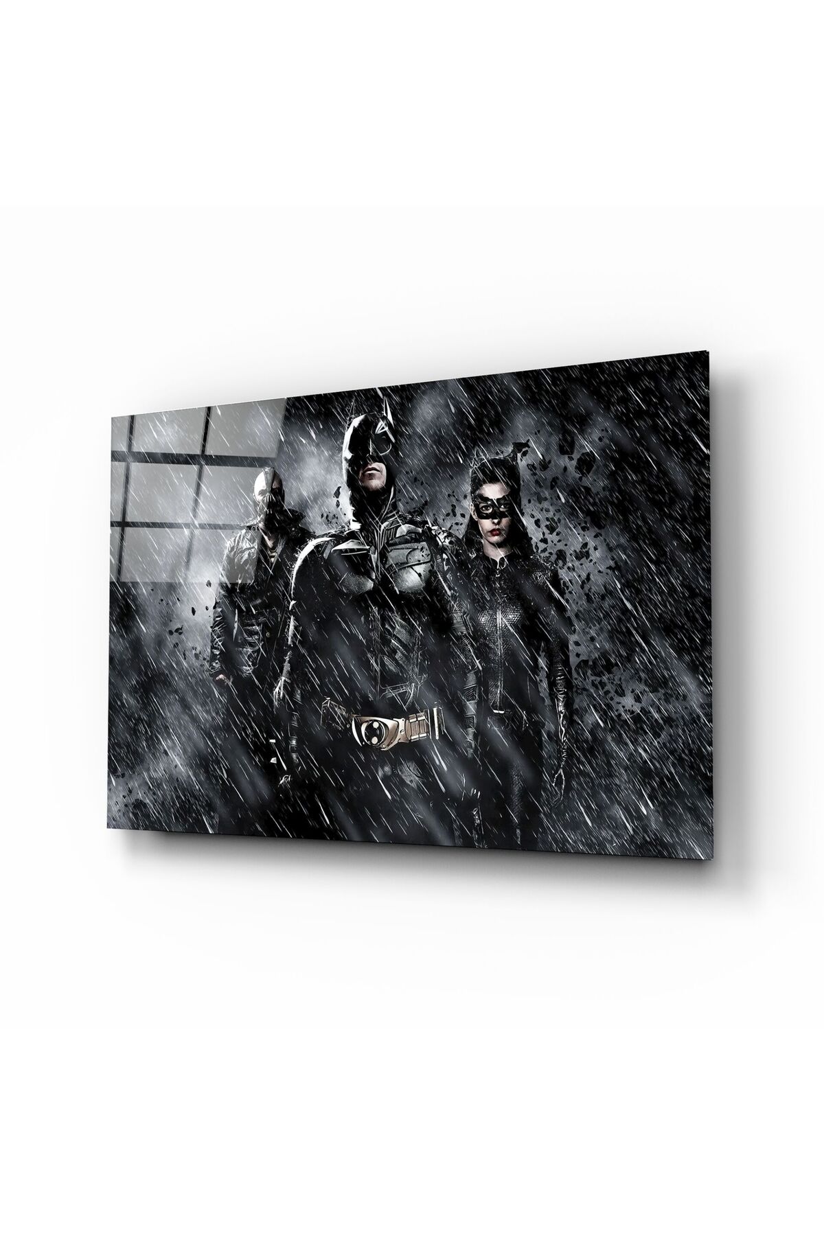 Batman, Catwomen Ve Bane Cam Tablo | Hediyelik, Dekoratif, Ofis, Mutfak