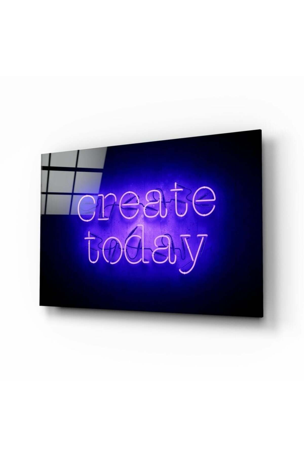 “Create Today” Cam Tablo | Hediyelik, Dekoratif, Ofis, Mutfak