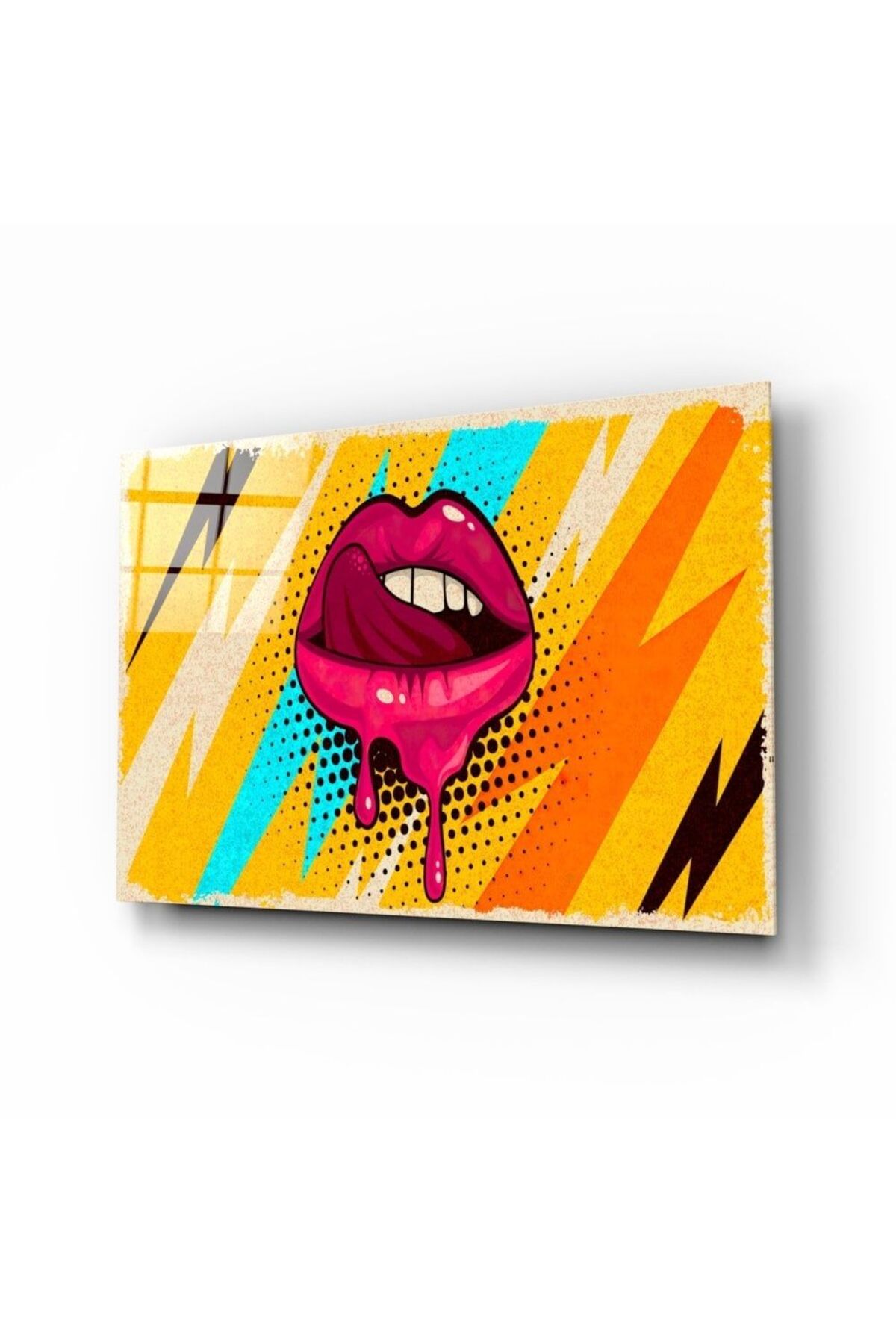 Dudak Cam Tablo | Hediyelik, Dekoratif, Ofis, Mutfak