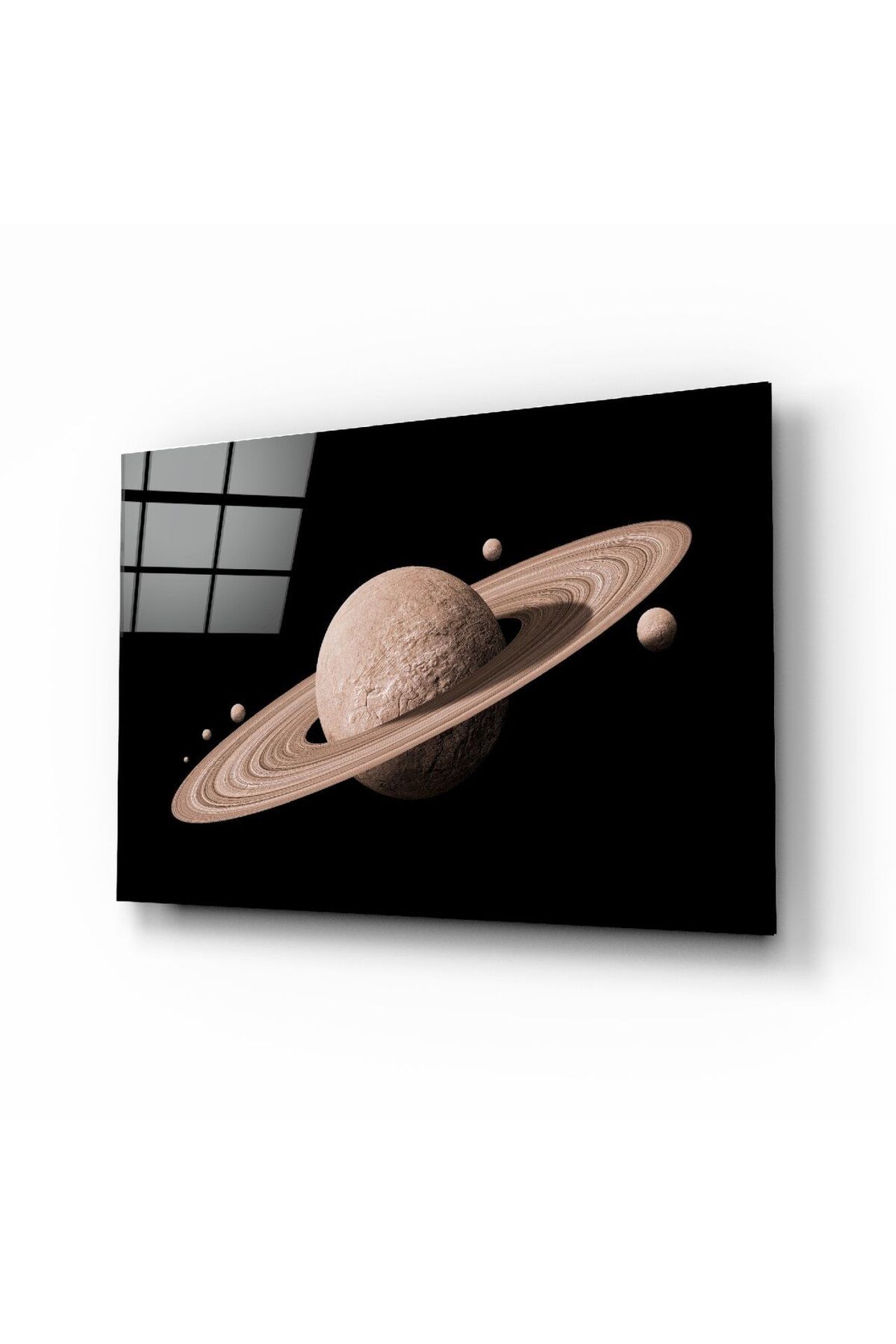 Saturn Cam Tablo | Hediyelik, Dekoratif, Ofis, Mutfak