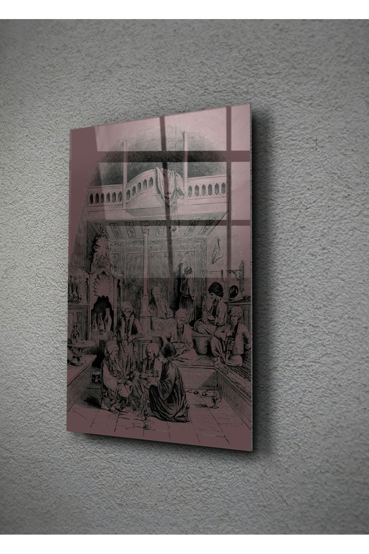 Osmanlı Kahvehanesi Cam Tablo