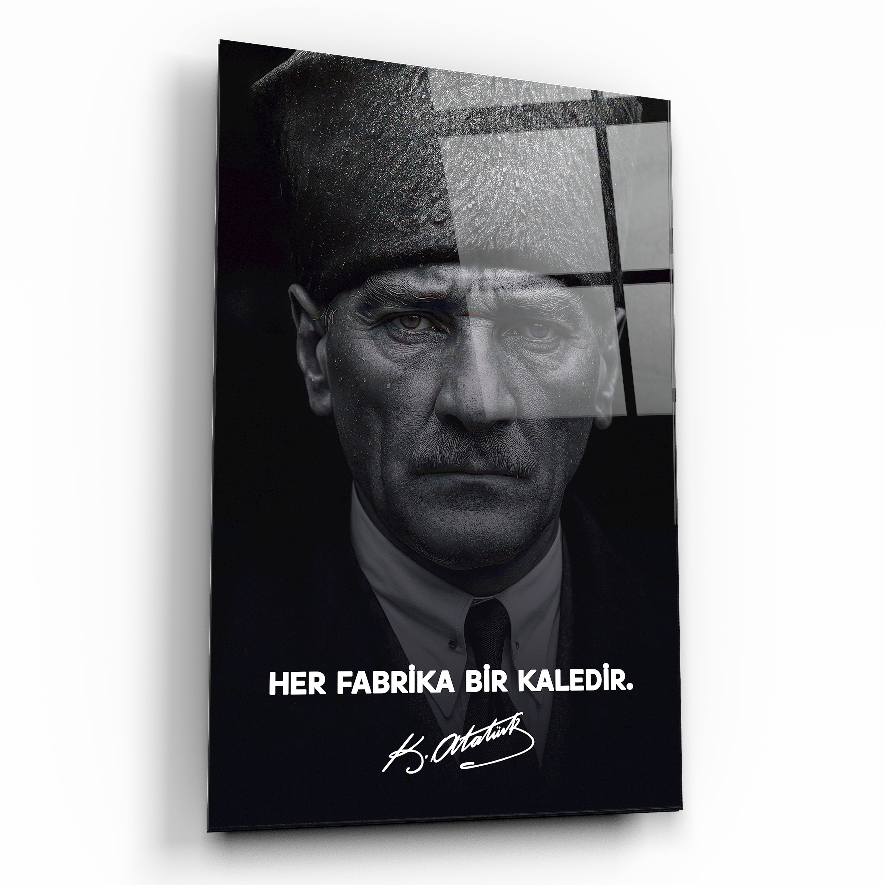 Atatürk Cam Tablo - Her Fabrika Bir Kaledir