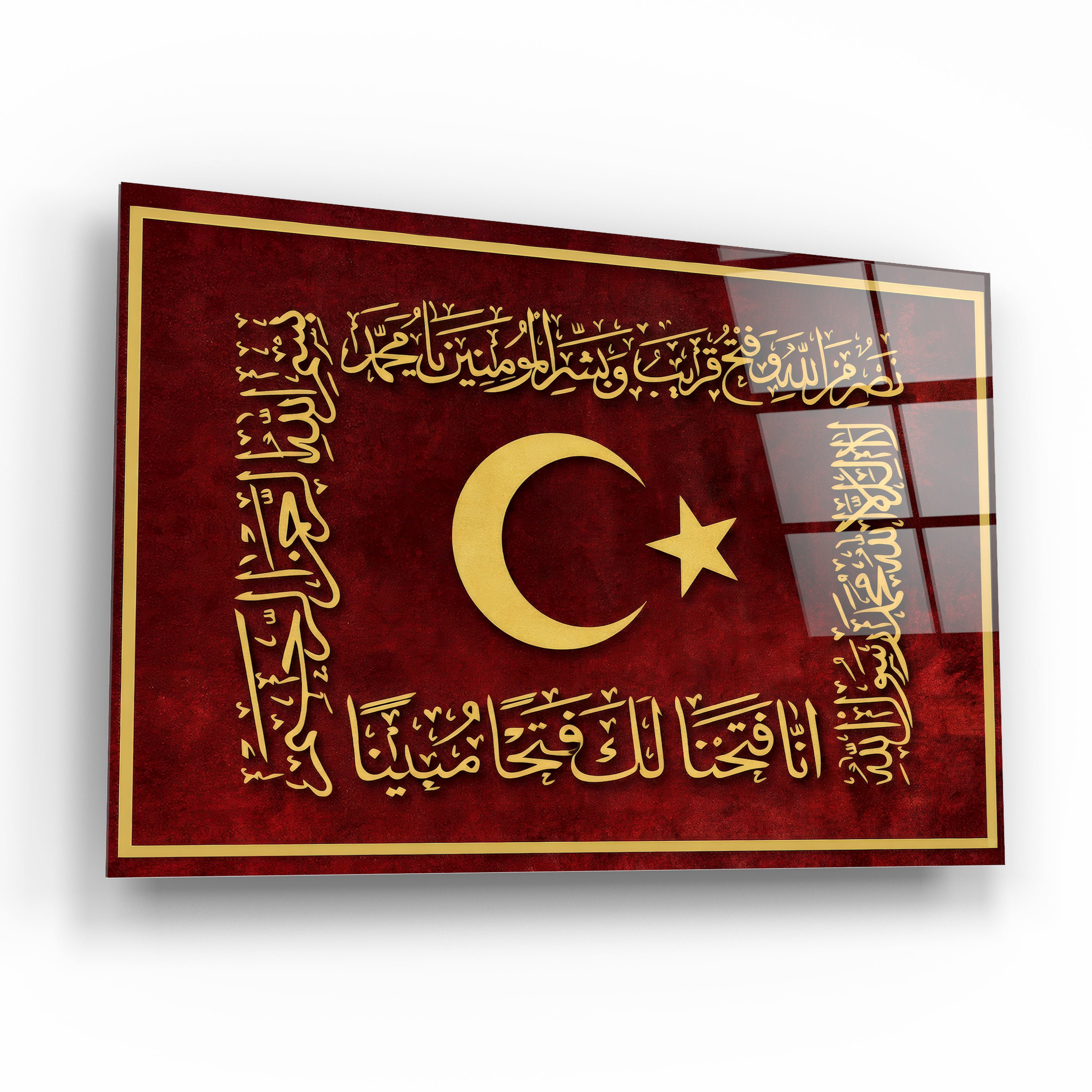 Osmanlı Sancağı Cam Tablo